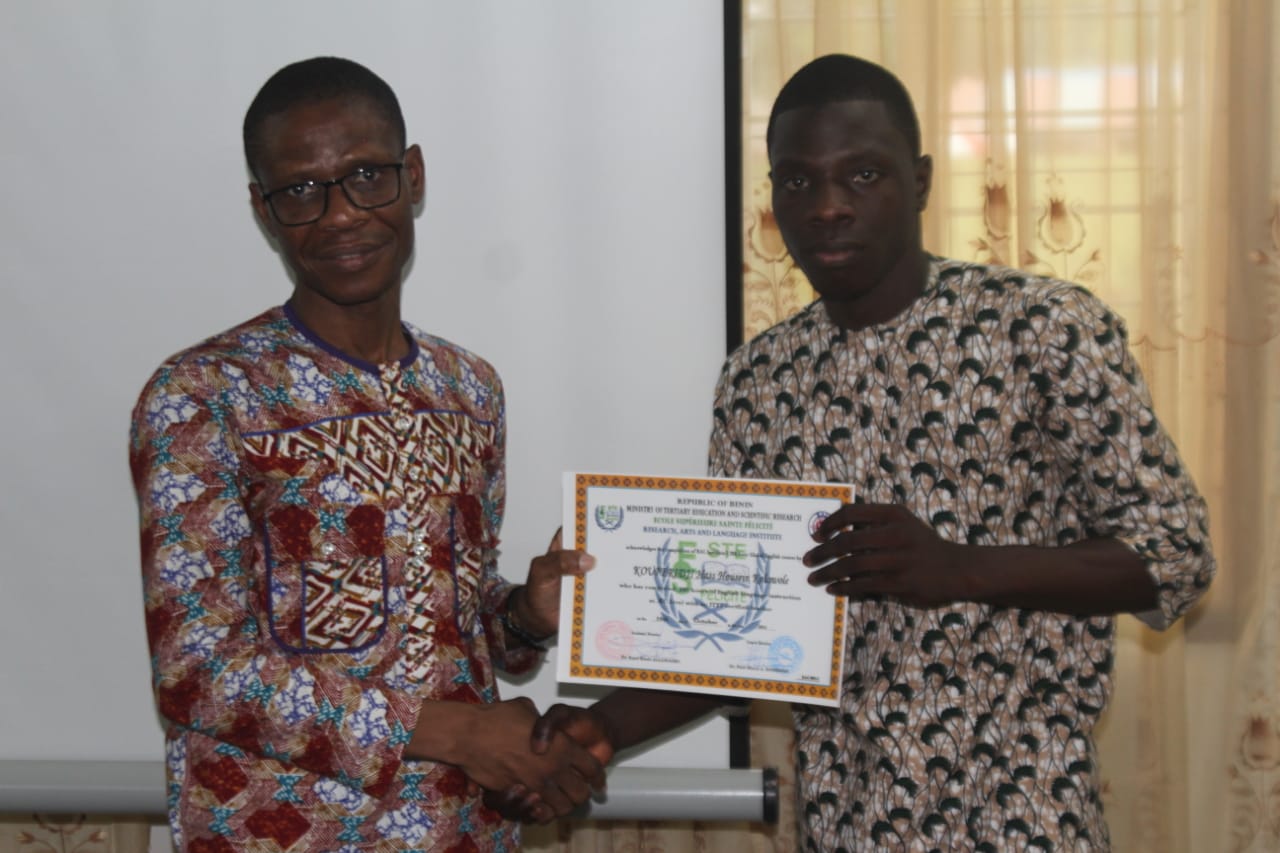 Award ceremony moment