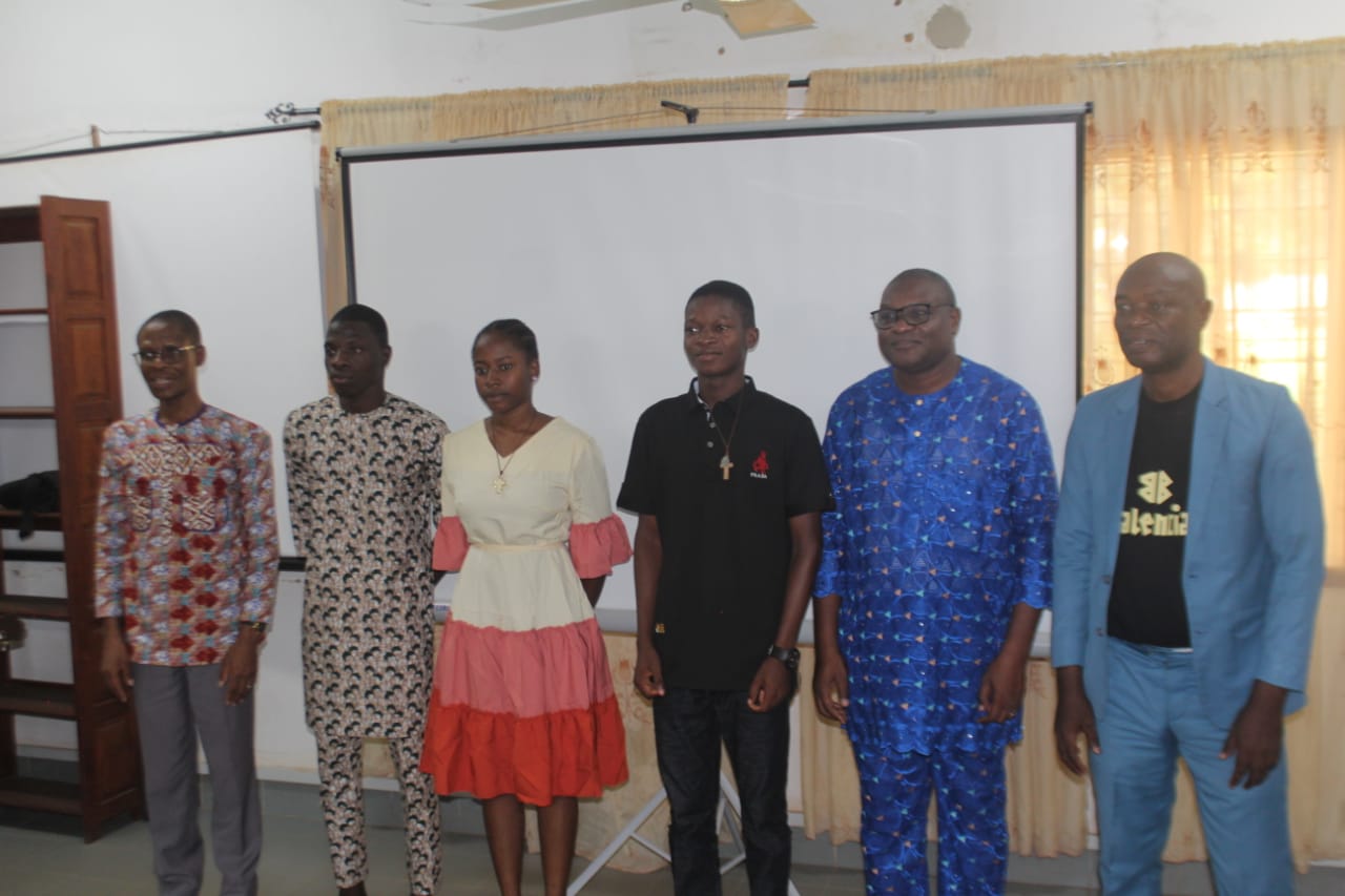 Award ceremony moment